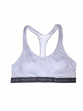 5/25$ ✨ Rose+Vine Light Gray Racerback Sports Bra 🩶🖤